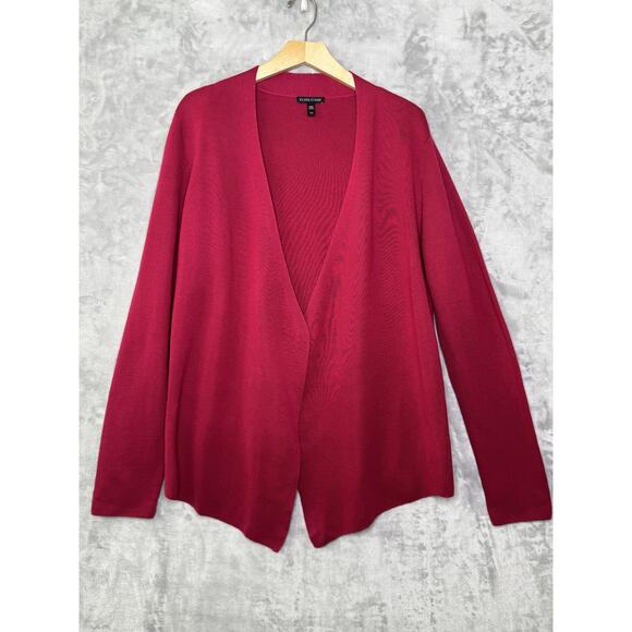 Eileen Fisher Sweater Womens Large Pink Open Front Cardigan Tencel Silk Blend - Picture 8 of 8